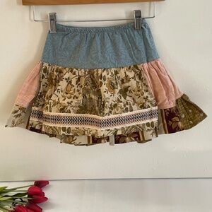 Matilda Jane Apron Twirl Skirt Girls 4T Cottage Rustic Maximalist Boho